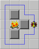 The movement of the bug enemy.